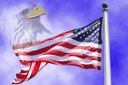 flag and eagle